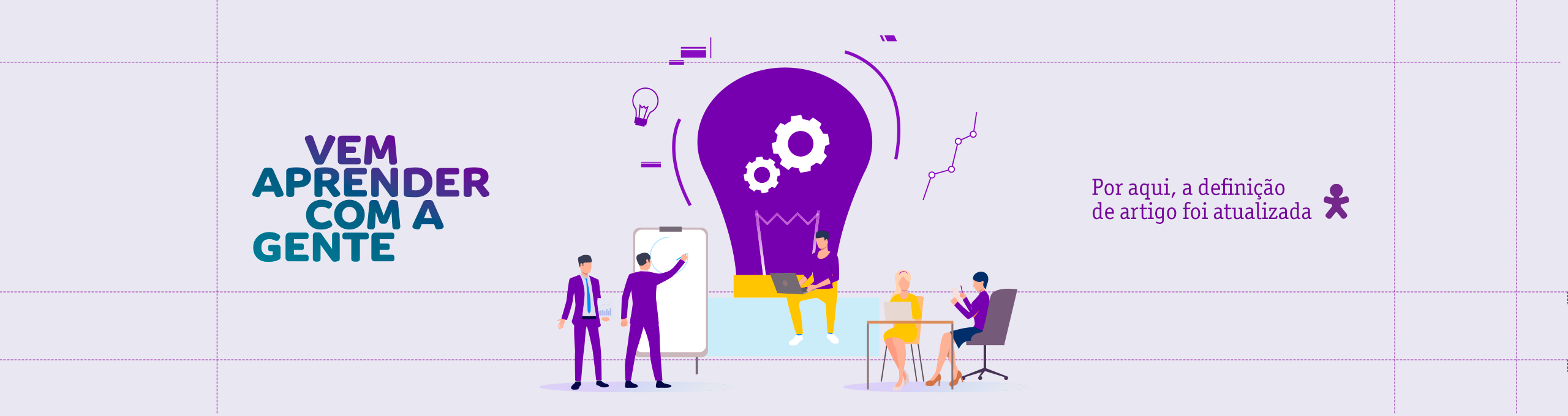 Vetor com pessoas e uma engrenagem que simboliza a criatividade e inovação