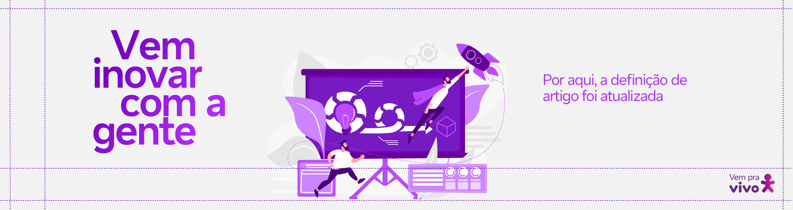 arte com vetores que simbolizam a Gestão ágil na prática e a frase vem inovar com a gente