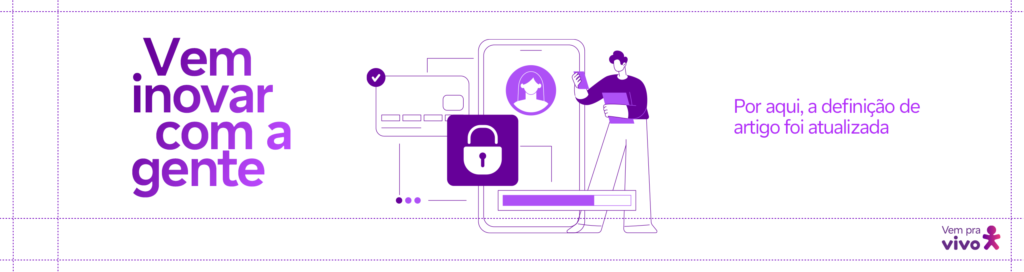 banner com um vetor composto por um celular, uma pessoa e um cadeado representando a cibersegurança e os tipos de firewall