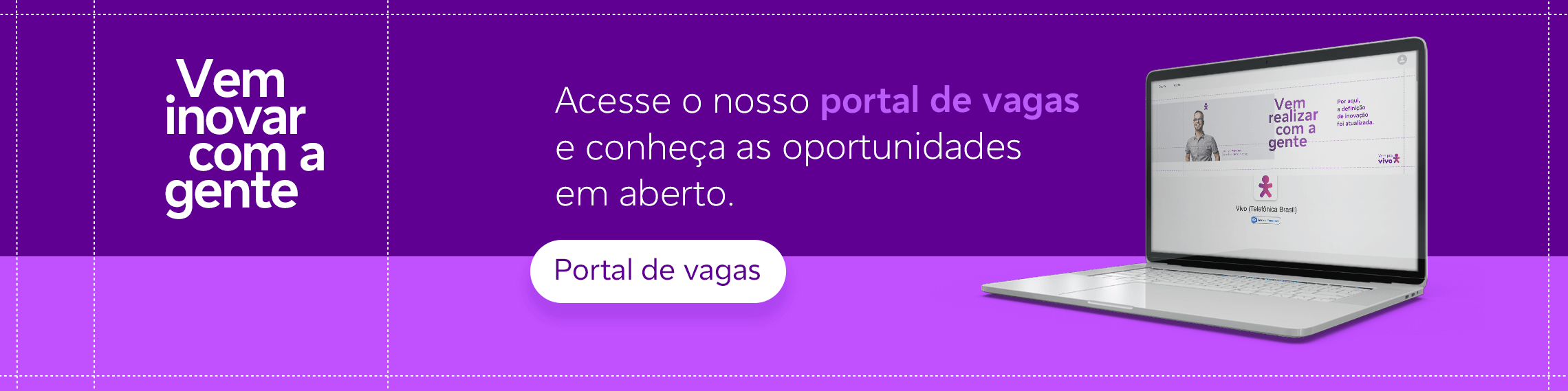 arte com a frase acesse o nosso portal de vagas e conheça as oportunidades em aberto