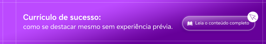 Banner ou cabeçalho roxo com o título "Erros que eliminam em processos seletivos (e como evitá-los)." e um botão ao lado dizendo "Leia o conteúdo completo" com um ícone de livro aberto.