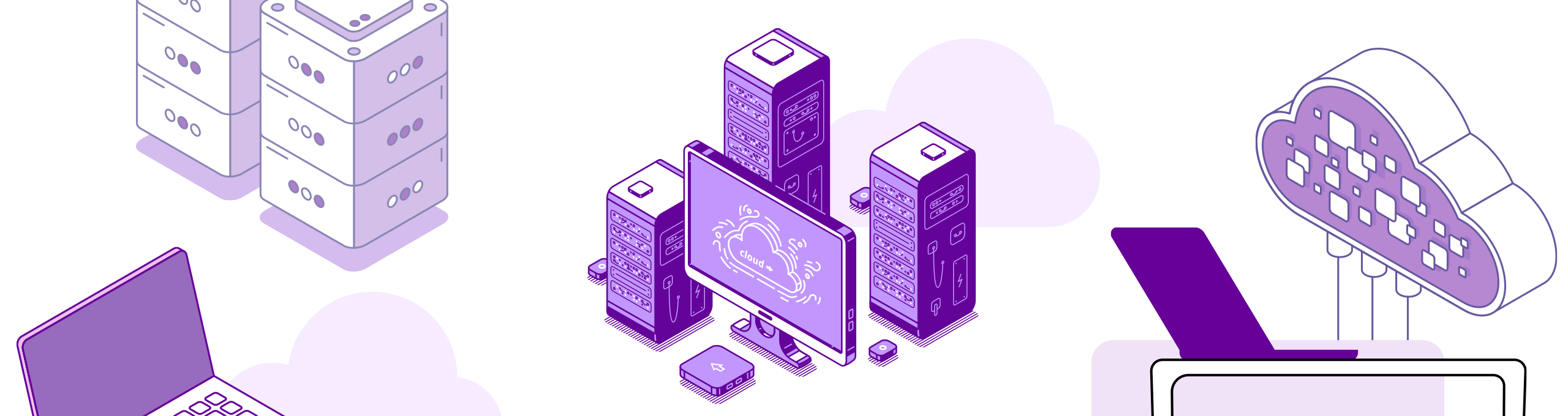 Ilustração de computadores